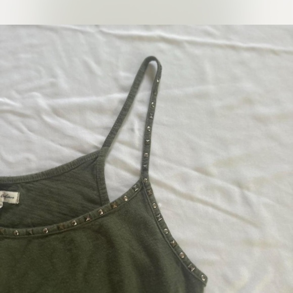 American Eagle Outfitters Studded Dark Green Camisole - Picture 2 of 7